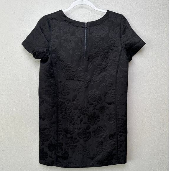 Silence and Noise Women’s Black Floral Jacquard Mini Dress US S Short Sleeve - Picture 6 of 13